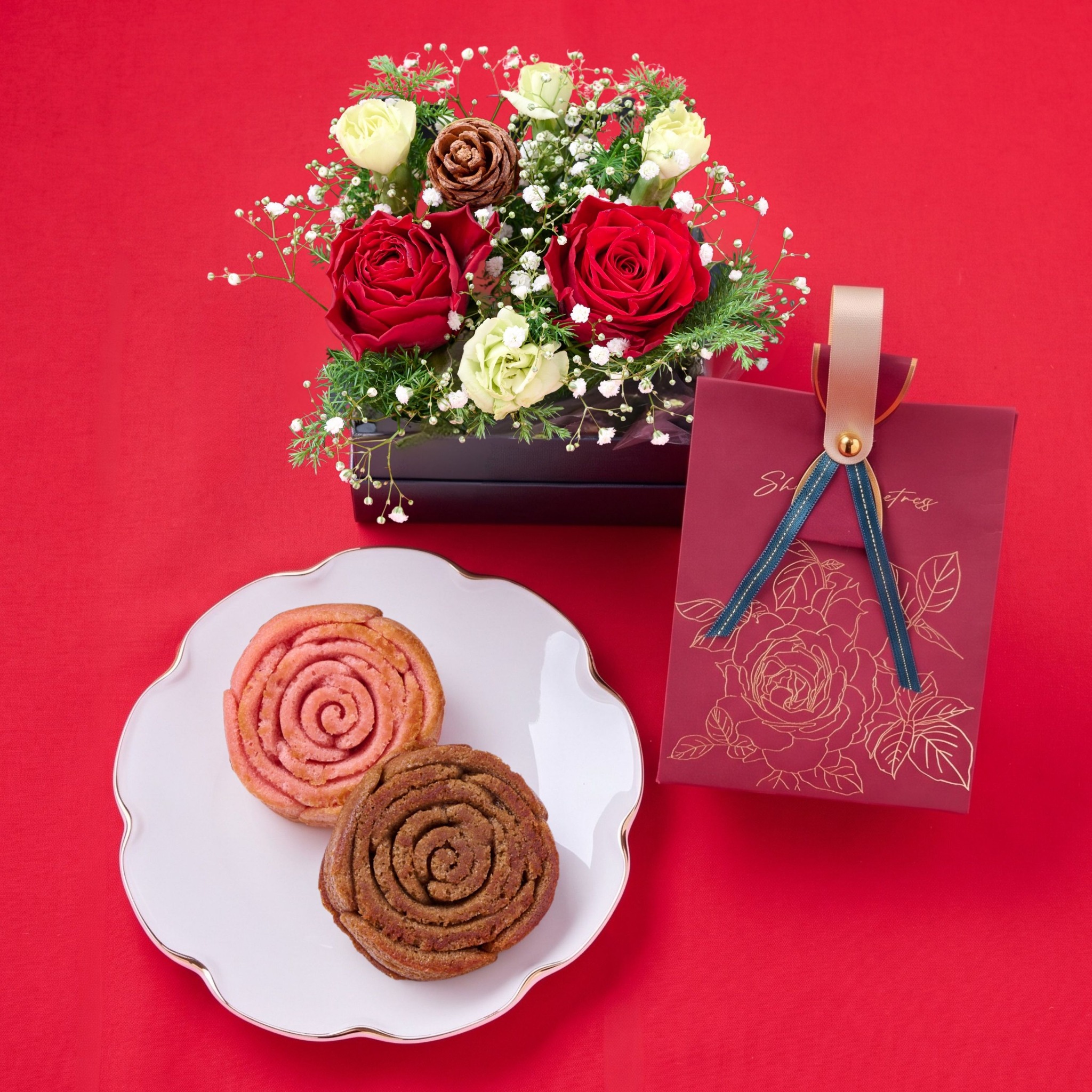 クリスマスのフラワーBOXと焼き菓子