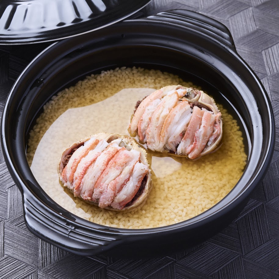 土鍋で炊いた蟹のご飯