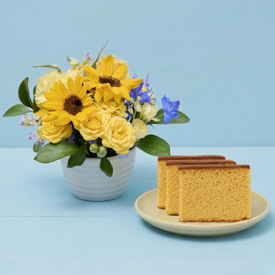 花束と焼き菓子のギフト